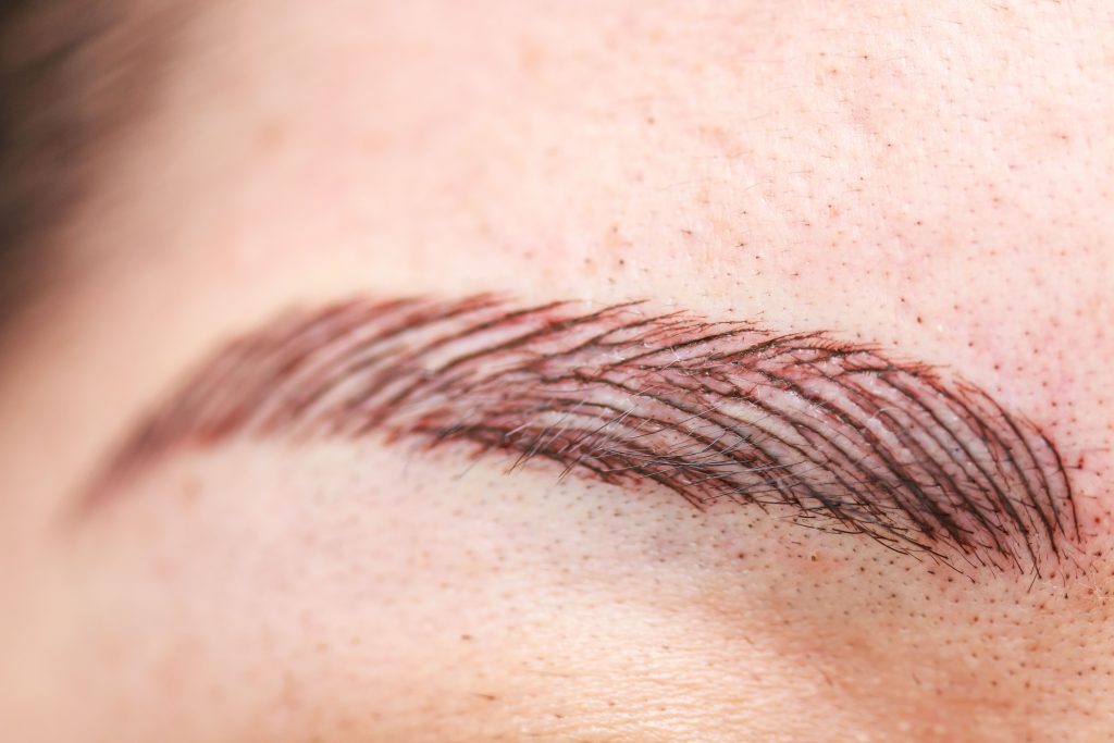 natural looking micro bladed brows
