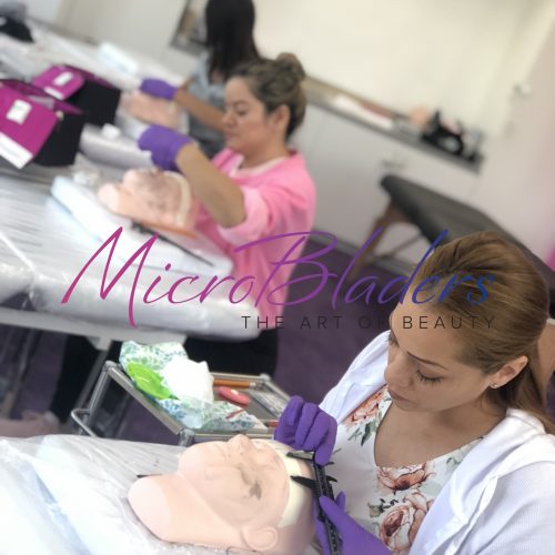 Microblading Certification Students Training at MicroBladers Las Vegas