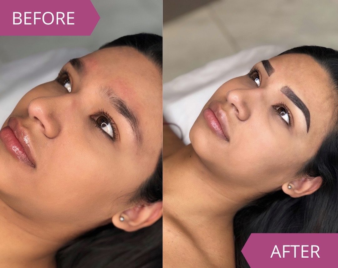 MicroBladers Ombre Brows Before and After