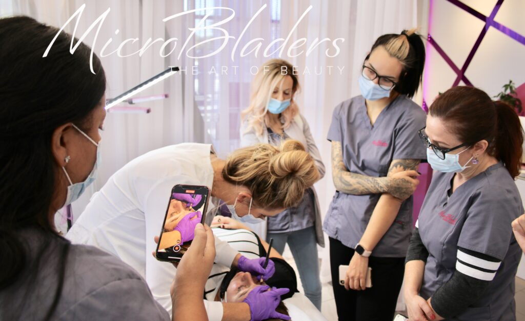 A team of microblading artists